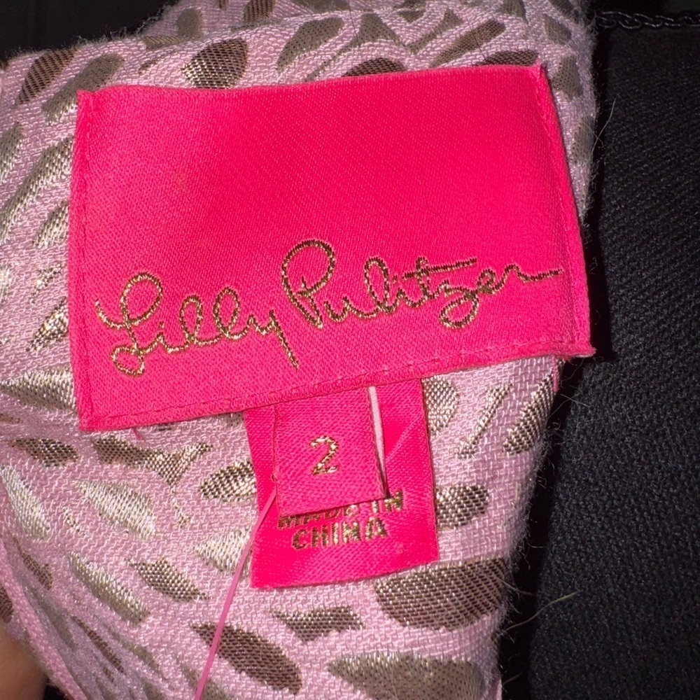 Lilly Pulitzer Pink and Silver Textured Dress - Picture 9 of 11